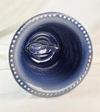 Signed Robbs Studio Pottery Pansy Ring Flower Frog Vase – Blue Bird Relief