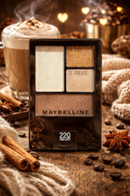 Maybelline Vintage Expert Wear Eyeshadow Quad 220 Chai Latte Neutral Gold Brown Palette