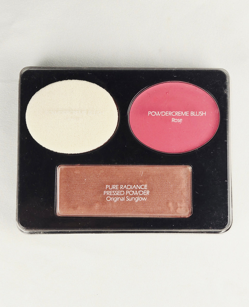 Revlon Vintage PowderCreme Blush Rose & Pure Radiance Pressed Powder Palette Original Sunglow Face Palette
