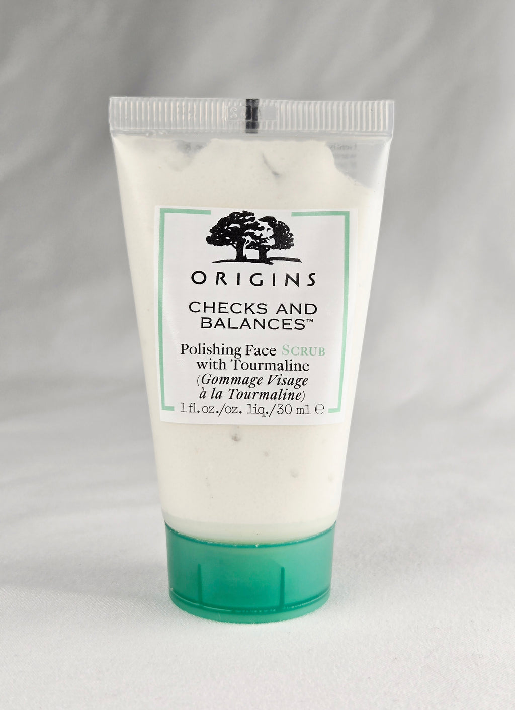 Origins Checks and Balances™ Polishing Face Scrub with Tourmaline 1 oz — Gentle Exfoliating Cleanser for Smooth, Balanced Skin