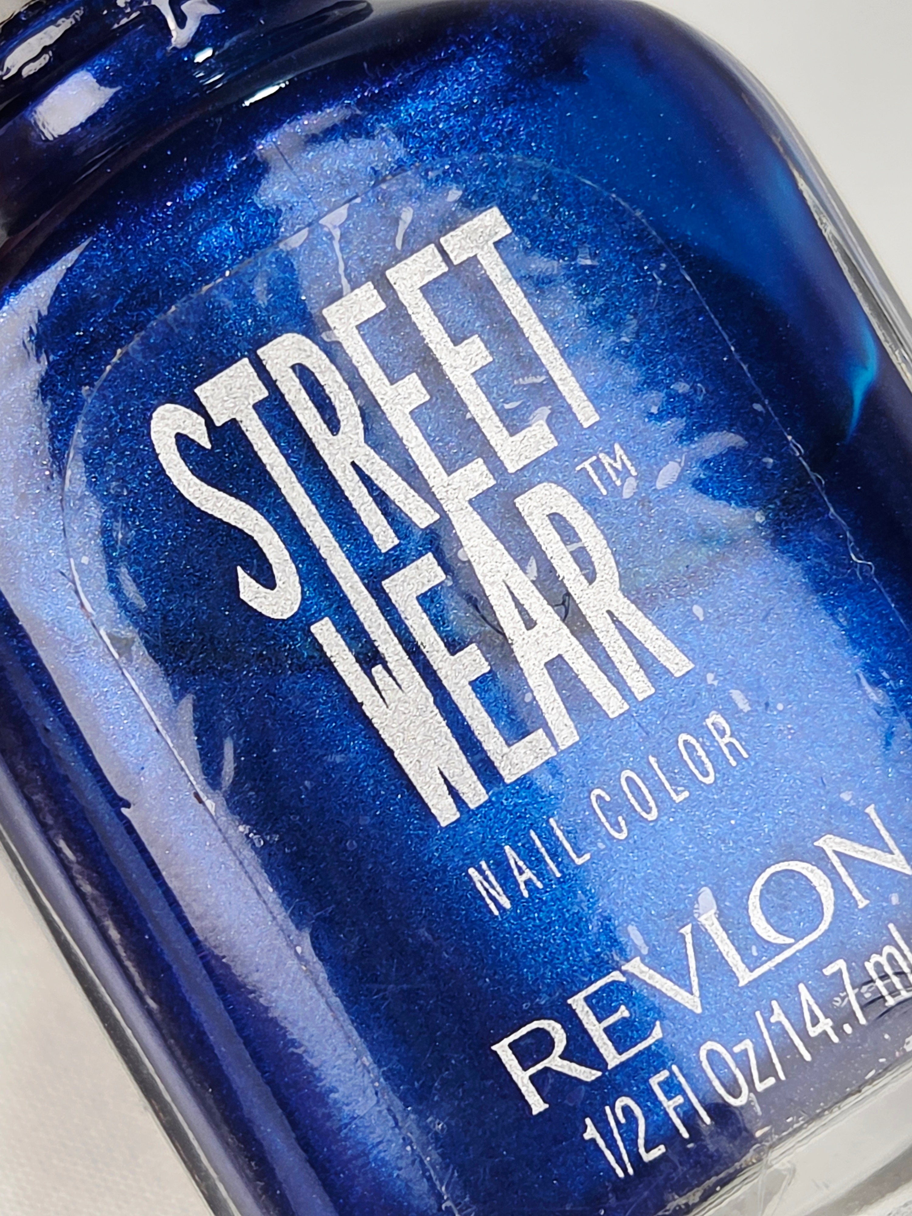 Revlon Street Wear Midnight 11 Nail Color Vintage Exteremly Rare Royal Blue Shimmer Nail Polish Collectible