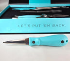 Toadfish Coastal Kitchen Collection 3 Piece Seafood Tool Set Oyster Knife Crab Cutter Shrimp Cleaner