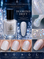 Diamond Drift — Clear Base with White Irridecent Shimmer Translucent Irridecent Flake Glitter and Subtle White Sheen Liquid Krystal Co. Prototype
