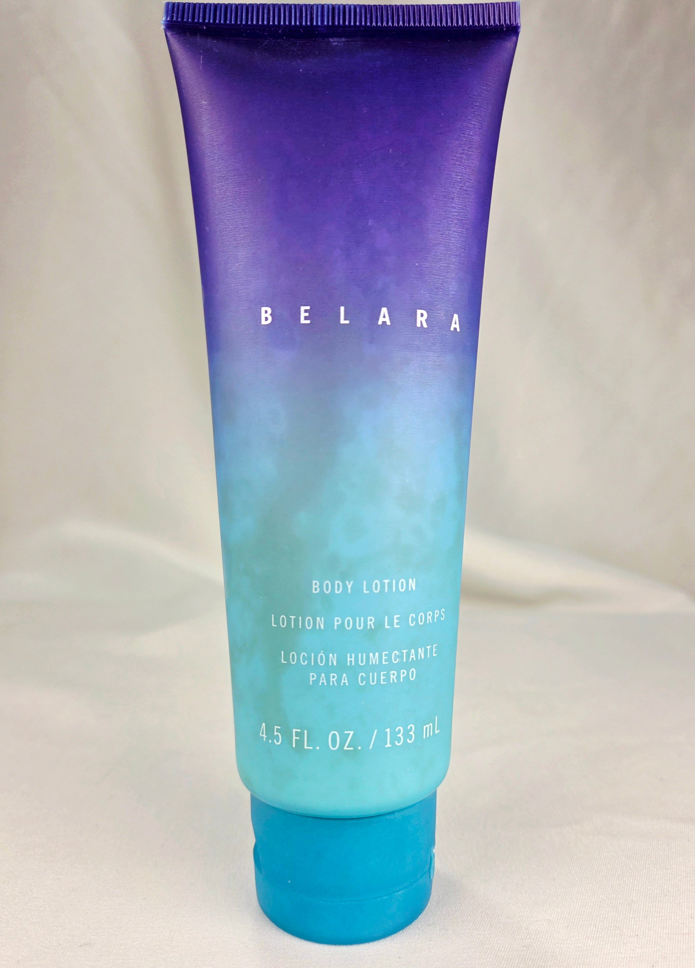 Belara Body Lotion Collector Gift Set with Shimmer Powder Body Puff | Vintage Bath & Body Collection | Colorful Spa Gift Set