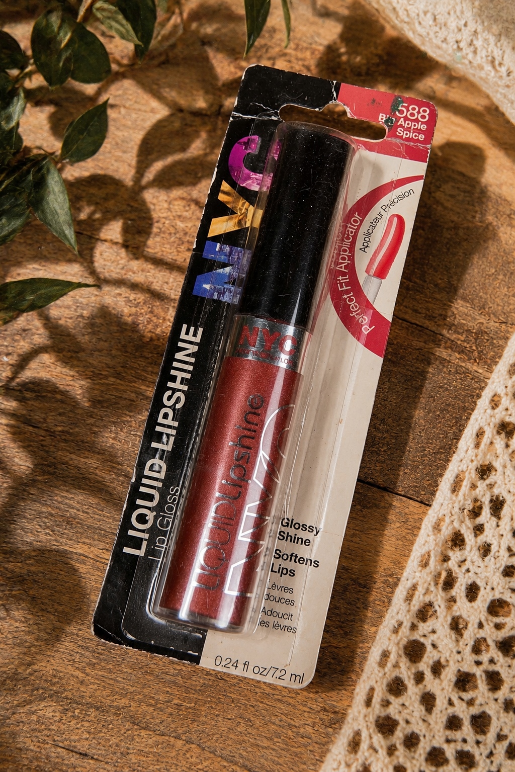 NYC Liquid Lipshine Lip Gloss 588 Big Apple Spice Factory Sealed Vintage Discontinued Rare NOS