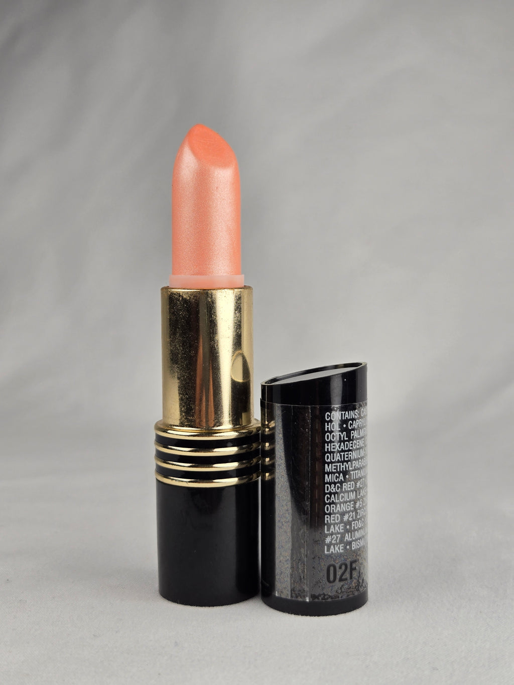 Revlon Vintage Super Lustrous Frost Lipstick 02 Silver City Pink Peach Frost Shimmer Classic Tube