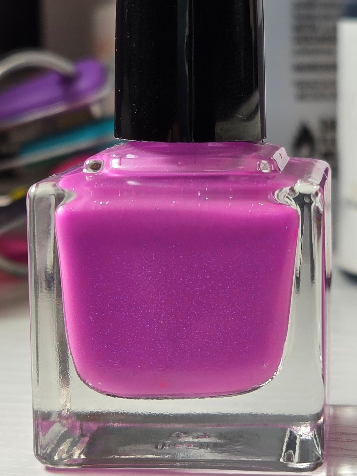 Floxflash – Bright Fuchsia Pink Violet Shimmer Handmade Indie Nail Lacquer | Liquid Krystal Co.