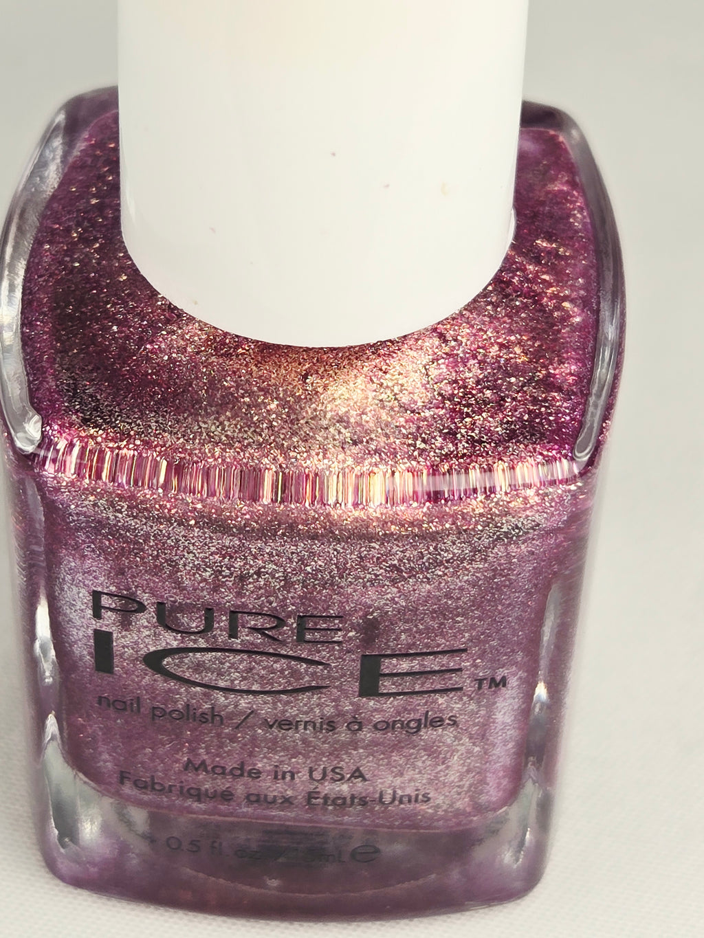 Pure Ice “Day to Night” Nail Polish – Shimmering Pink Base w/ Rose Gold & Purple Duochrome Nail Lacquer- Y2K Discontinued